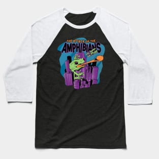 Fun Attack of the amphibians Graphic Baseball T-Shirt
